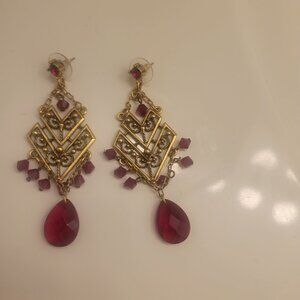 Ruby Red Boho earrings